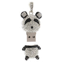 16GB USB 2.0 Glitter Rhinestone Panda Flash Drive Disk for PC