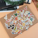 46pcs/lot Autumn Fallen leaves Plant Paper Diary Mini Cute box Stickers set JR