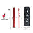 Telescopic Foldable Lamp Rod for Fishing Camping Light Holder Pole (Red)