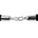59Inch Velvet Rope Crowd Control Stanchion Post Queue Line Barrier Black