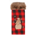 Christmas Decor Wine Bottle Cover Linen Champagne Bottle Bags (Snowman) A