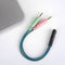 2 Pack 3.5mm 1/8'' 1 Female to 2 Male Headphone & Mic Audio Y Splitter Cable