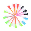 50 Pcs Multi Color Plastic Golf Tees 72mm Durable Rubber Cushion Top Golf LJ