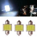White 31mm 12smd COB LED DE3175 Bulbs For Car Map Dome Lights Int V9A1