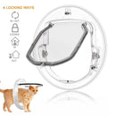 Cat Flap Door, 4 Way Locking Cat Doors, Small Pet Door for Cats, Small Dogs