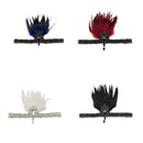 Feather Headband with Blinking Crystals for Teens Adults Wemen Navy Blue