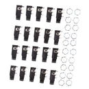 20 Pieces 6.35mm/6.35 Stereo Audio Microphone Female Socket/Jack