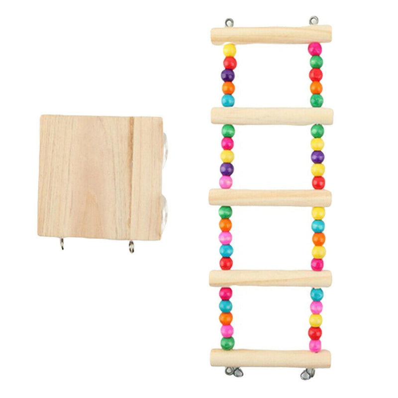 Wood Ladder Birds Climb Toys Parrots Swing