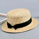 Cute Child Girls Straw Hat Bowknot Sun Hat Kids Large Brim Beach Summer Boa