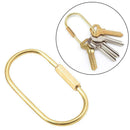 Durable brass screw lock clip key chain ring, simple style car keychain Nice Gif