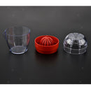 Citrus press, juice press operated manually, lime press made of plastic fruit