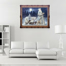 Christmas Santa Claus Bear Snow Scene 5D Diamond DIY Painting Craft Kit