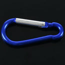 Aluminum spring, snap hook closure, 8 cm long, dark blue