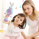 Musical Flashing Baby Rattles Hand Bells Rabbit Educational Toys (Blue)