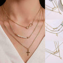Fashion Women Multi-Layer Choker Collar Pendant Chain Necklace Jewelry Deli S8P0