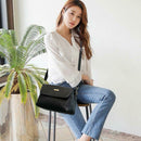 Fashion Leather Messenger Bags Women Shoulder Mother Simple Flap Handbag