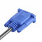 VGA Splitter Cable 1 Computer to Dual 2 Monitor Male to Female Wire (Blue)