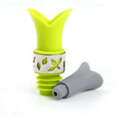 Green creative practical Lily wine cork silicone food grade durable wine po