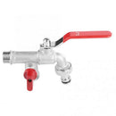 Double Valve 90 Degree Water Tap 1/2 inch Brass Faucet Home Outdoor Garden