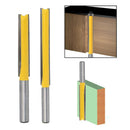 2x 8mm Shank 2'' Cutting Length Straight Router Cutter Bit Slotted Woodwork