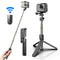 Wireless Bluetooth Remote Control Selfie Stick Tripod Phone Holder 1/4 Screw