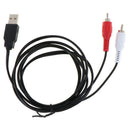 Dual RCA Male to USB Male A Composite Adapter Audio Video Data Extension Ca Nw