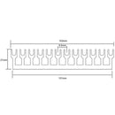 600V 15A Double Row 12 Positions Screw Terminal Block with Barrier Strips