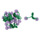 10Pcs Knitted Crochet Flowers Appliques Scrapbooking Embellishments Purple