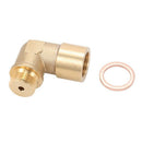 M18 X 1.5 O2 Oxygen Sensor Extender 90 Degree Angled Bung Extension Spacer Brass