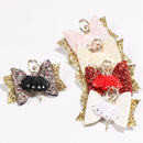 Rhinestone Ballet Girl Hairpin Bows With Clips Flash Glitter Leather Hair P