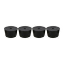 4pcs 32x24x18mm Black Rubber Table Chair Feet Pads Tile Floor B5M5