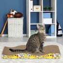Funny Pet Cats Toys Wave Shape Corrugated Paper Cat Scratch Board w/Catnip