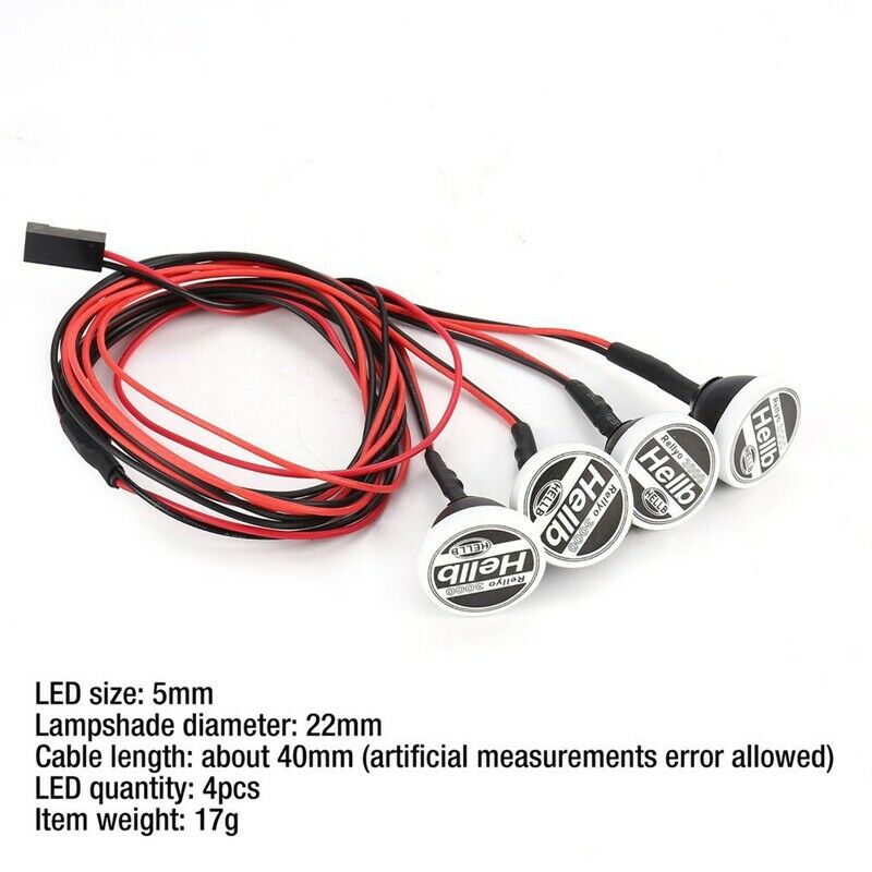 RC Car 4 Round LED Light Cover for 1:10 RC Crawler for Traxxas TRX-4 Axial  G1E9