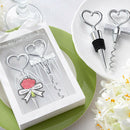 Love Heart Corkscrew Bottle Opener Set Wedding Decor Favors Wine Stopper