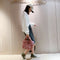 Women Plush Leopard Shoulder Handbag Large Crossbody Bags (1 Rose Red)