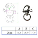 Stainless Steel 316 Ring Rotating Spring Shackle Quick Release Shackle  BQS