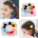 Pompom Ponytail Rope Ring Hair Elastic Girls Band Ball Hairband Holder