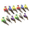12 Pieces Feather And Foam Birds Home Artificial