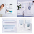 2pcs Bedside Shelf Adhesive Shelves Stick on Wall Organizer for Phone Remote