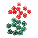20 Pieces Acrylic Gem Polyhedral Dice Set Colored 12-Sided Game Dice Set 1cm