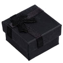 24 Pcs Ring Earring Jewelry Display Gift Box Bowknot Square Case black