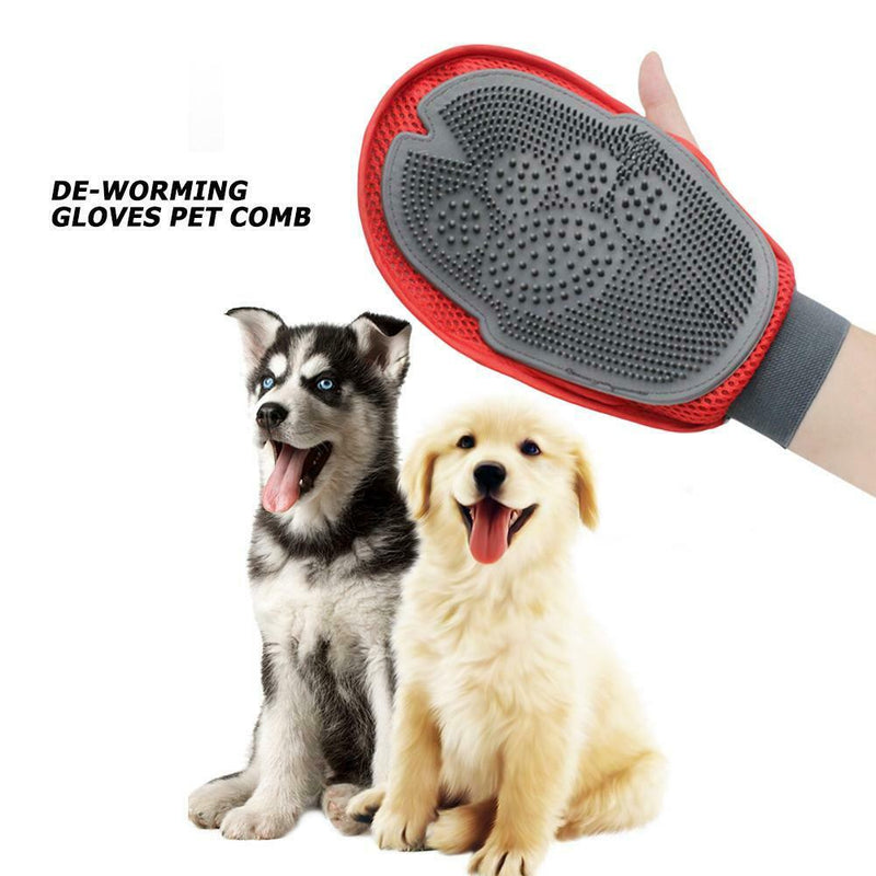 Pet Cat Glove Grooming Brush Silicone Massage Hair Removal Mitten Accessory