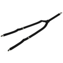 Lady Woman Adjustable Metal Clamp Elastic Suspenders Braces - Black S7N4