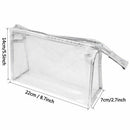 5 Pcs Transparent Waterproof Cosmetic Bag,PVC Vinyl Zippered Wash Bag Vacat