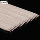 20Pcs Nail Art Orange Wood Stick Cuticle Pusher Remover Pedicure Manicur MUO