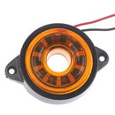 2Pcs Amber Round Side Marker Lights Clearance 10 LED Truck Trailer Lamp 24V MO