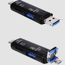 1 pcs USB Type C Flash Memory OTG Card Reader USB 2.0 High Speed OTG TF SD Card