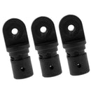 3x Nylon 7/8" Tube Eye End Cap Bimini Top Fitting/Hardware Stainless Steel