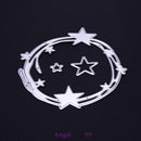 3pcs Stars Circle Cutting Dies Scrapbooking Carbon Steel Cutting Pressing