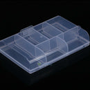 Clear Plastic 6Slot Jewelry Storage Box Case Craft Organizer Bead Holder Fixable